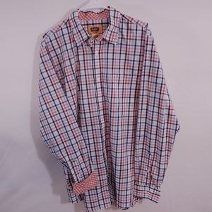 Foundry men's LT gingham check flip cuff shirt